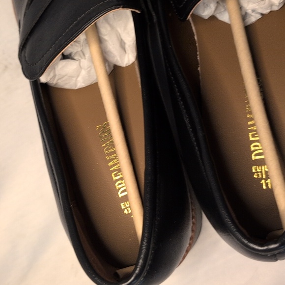Dream Pairs Black Faux Leather Platform Loafers with Chunky Heels NEW - Picture 9 of 12
